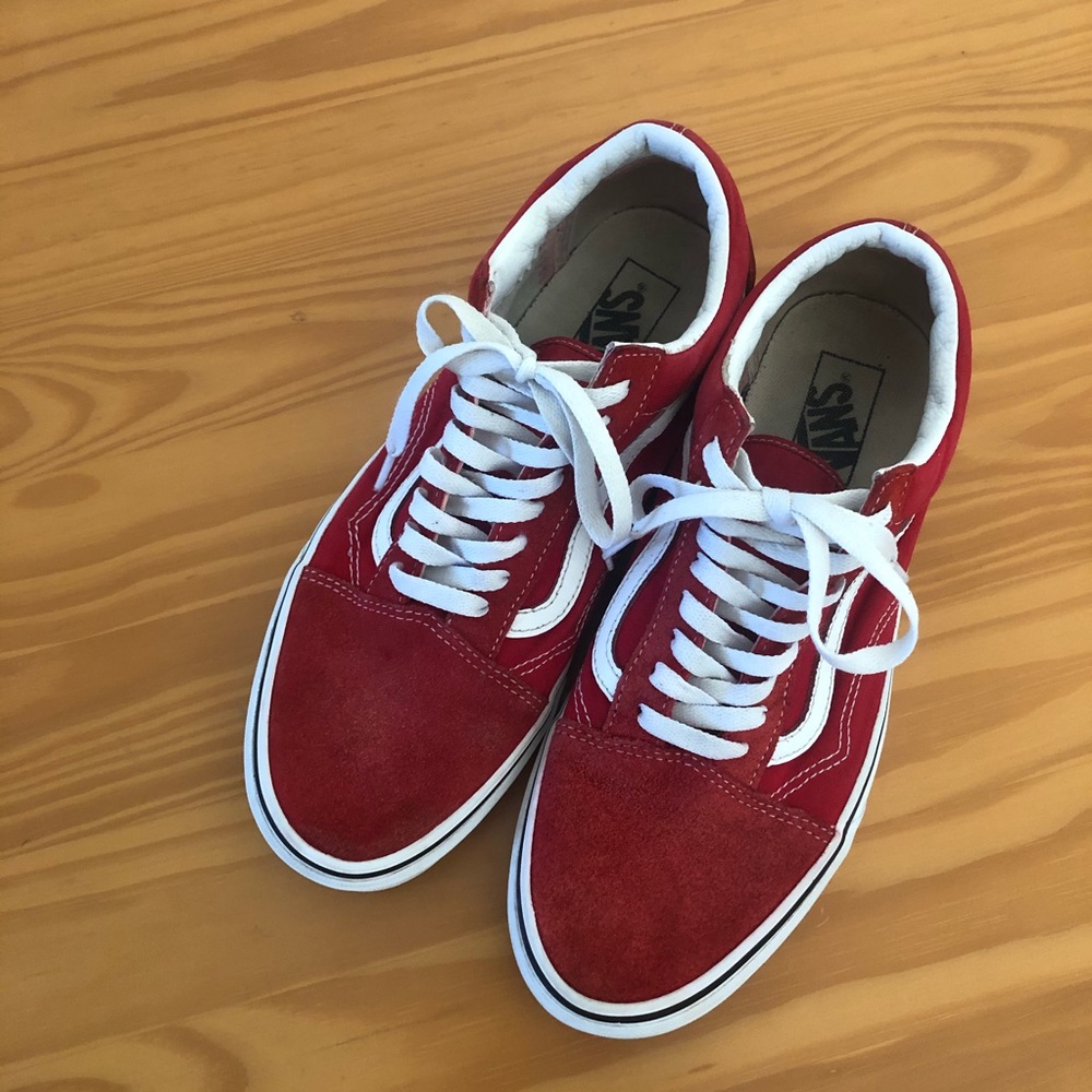 Red Vans men’s 10/women’s 11.5